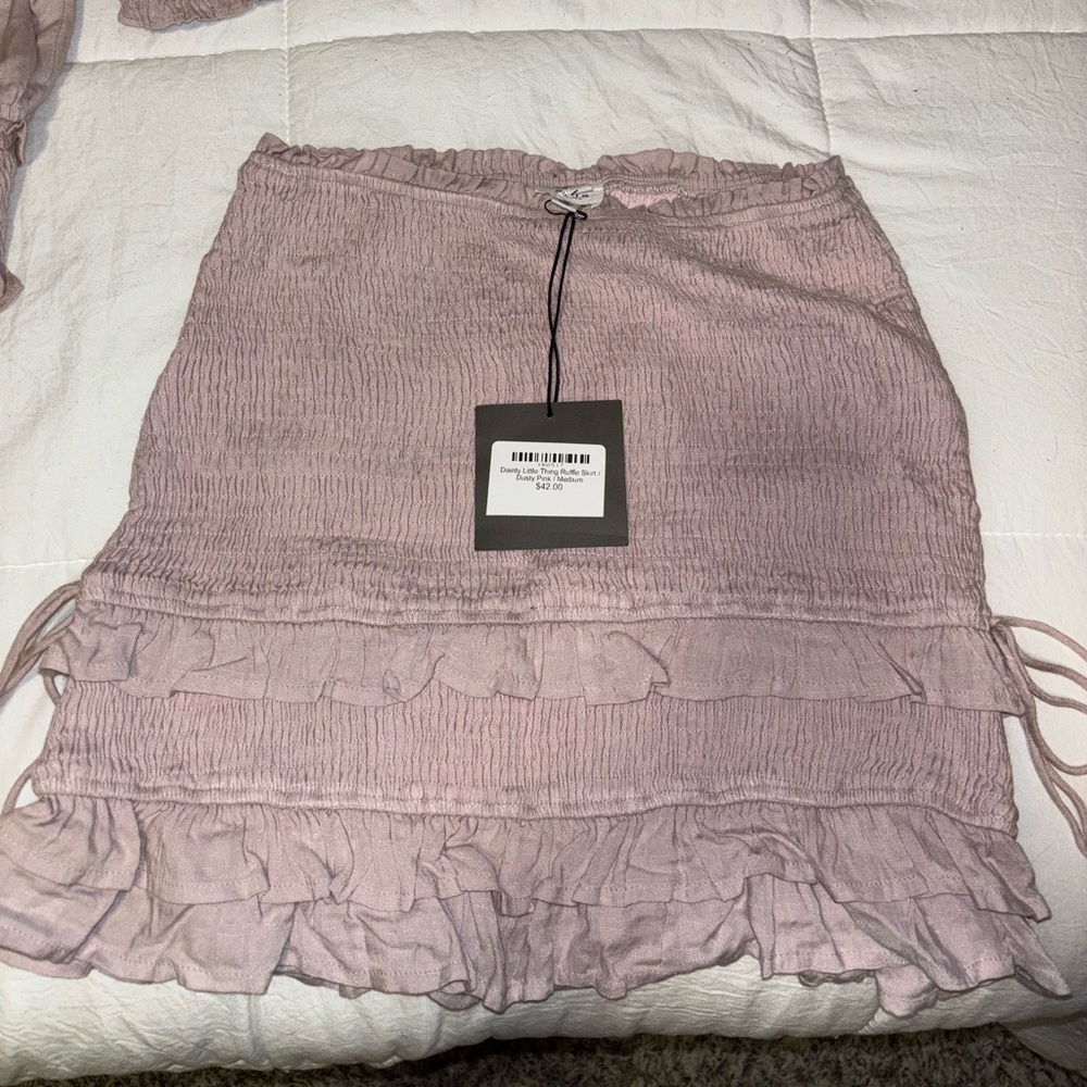 Elegant Pink Ruffle Skirt